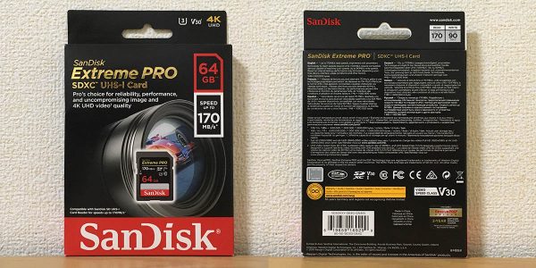 サンディスク Extreme PRO SDXCカード 64GB SDSDXXY-064G-GN4IN パッケージ