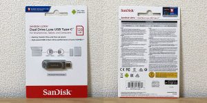 サンディスク Ultra Dual Drive Luxe USB Type-C Flash Drive SDDDC4-128G-G46 パッケージ