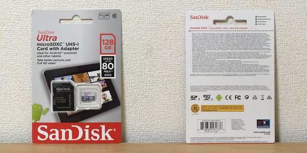 サンディスク Ultra マイクロSDXC 128GB SDSQUNS-128G-GN6TA パッケージ